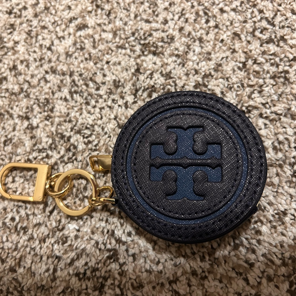 Tory Burch Two-Tone Coin Pouch/ Key Fob